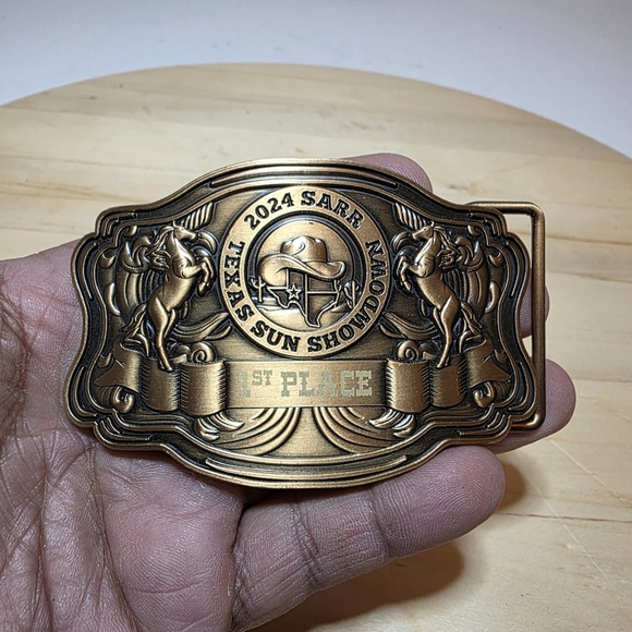 SARR Texas Sun Showdown Marathon Relay 2024 1st Place Belt Buckle Western Style - Picture 1 of 9